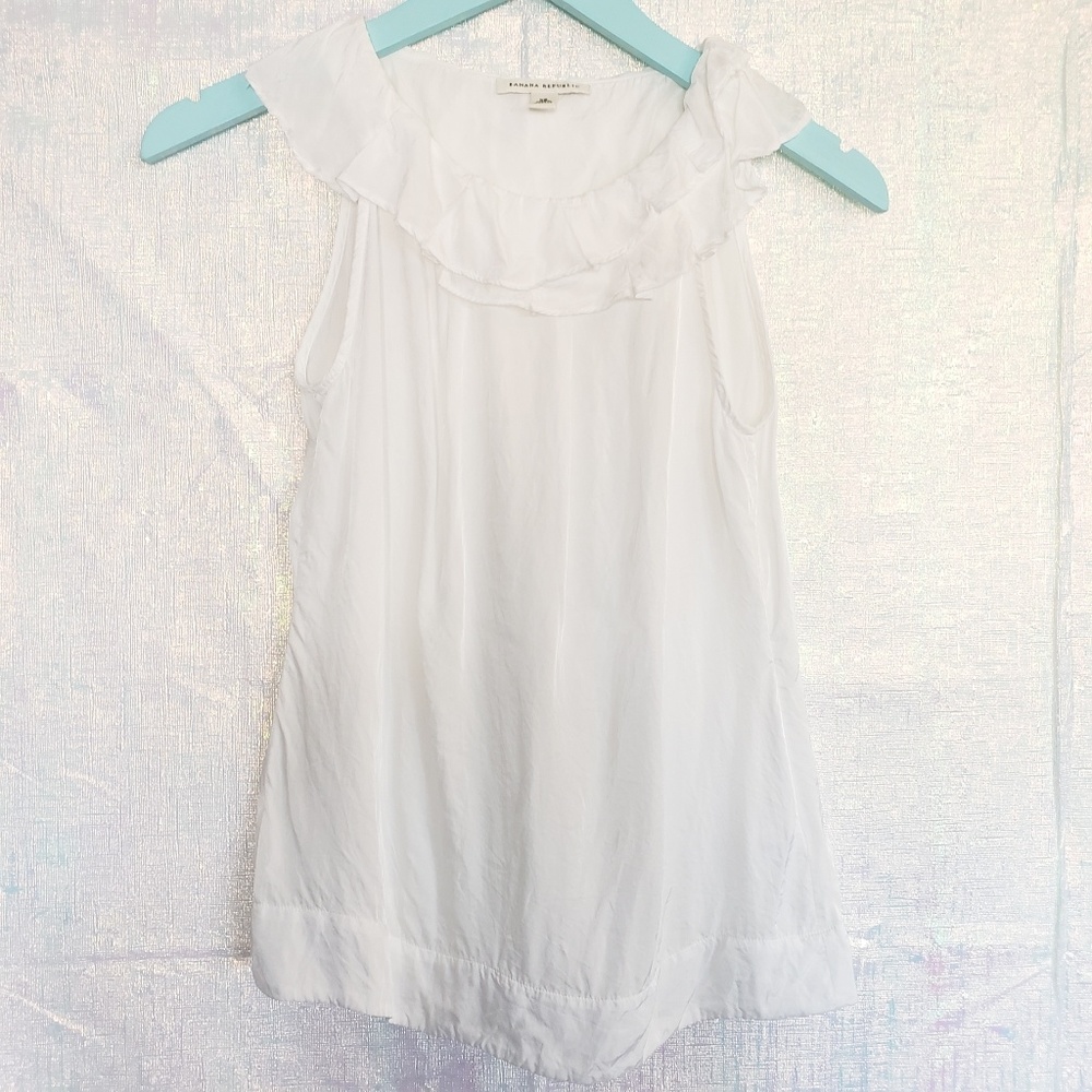 Banana Republic Ruffle Collar Dressy Top